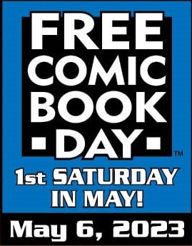 Free comic book day logo 2023
