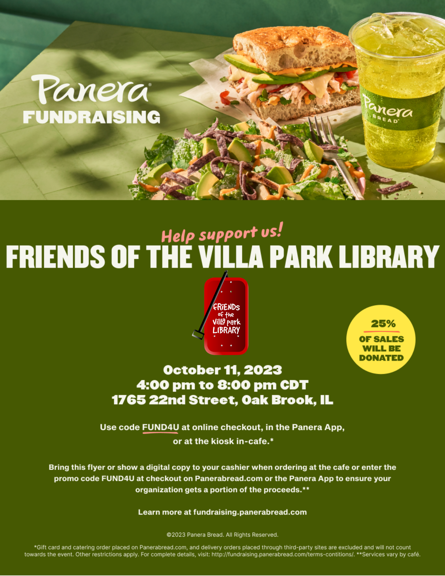 Panera Bread Dine Out flyer