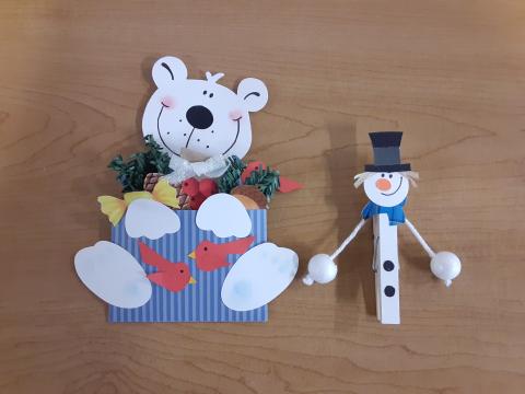 polar bear and snowman crafts