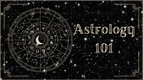 night sky background featuring astrology chart