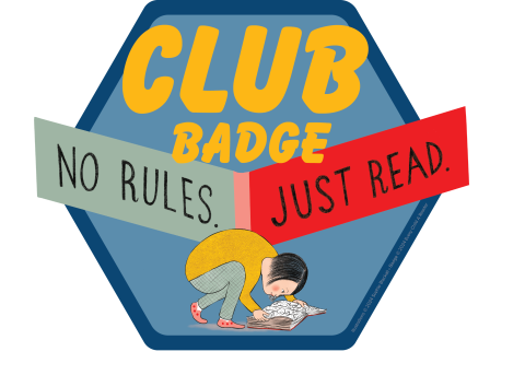 Children's Book Week 2024 logo: "No Rules, Just Read"