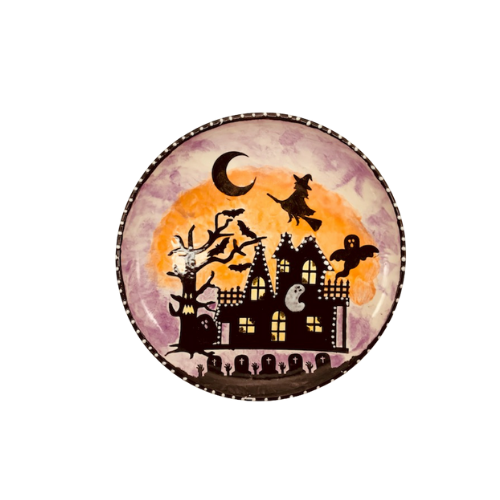 Picture of witch plate craft project for September