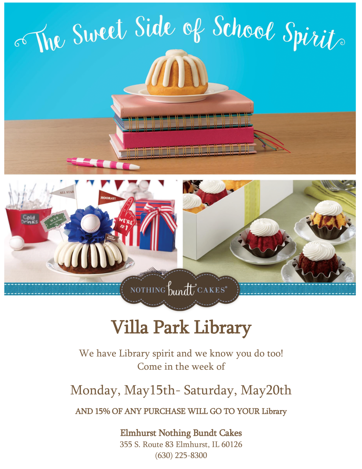 Nothing Bundt Cakes fundraiser flyer